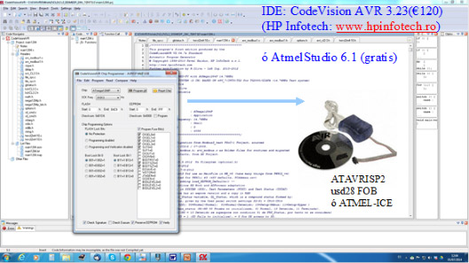 Figura 3.4 – Programación de sistemas basados en AVR-Atmel (placa CPU Cl2bm1) utilizando Codevision AVR u otras herramientas.